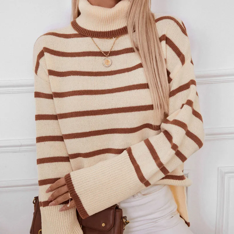Sweater bergaya dan bergaya ini mesti ada untuk sesiapa sahaja yang ingin tetap hangat dan bergaya baju sejuk musim sejuk ini, baju sejuk leher tinggi.