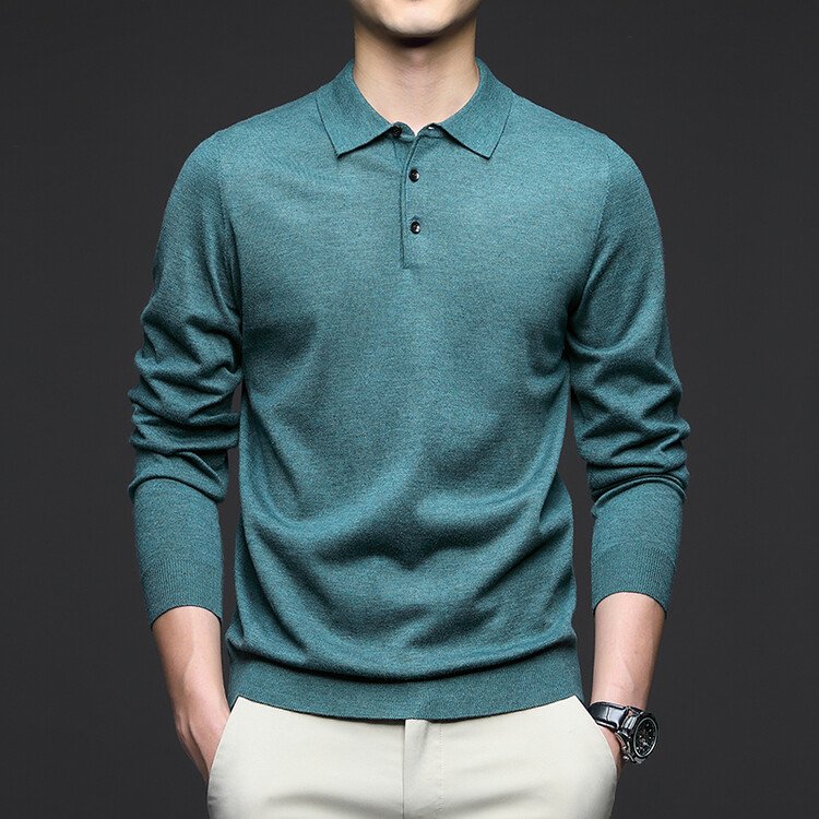 Lelaki Polo Pullover Sweater