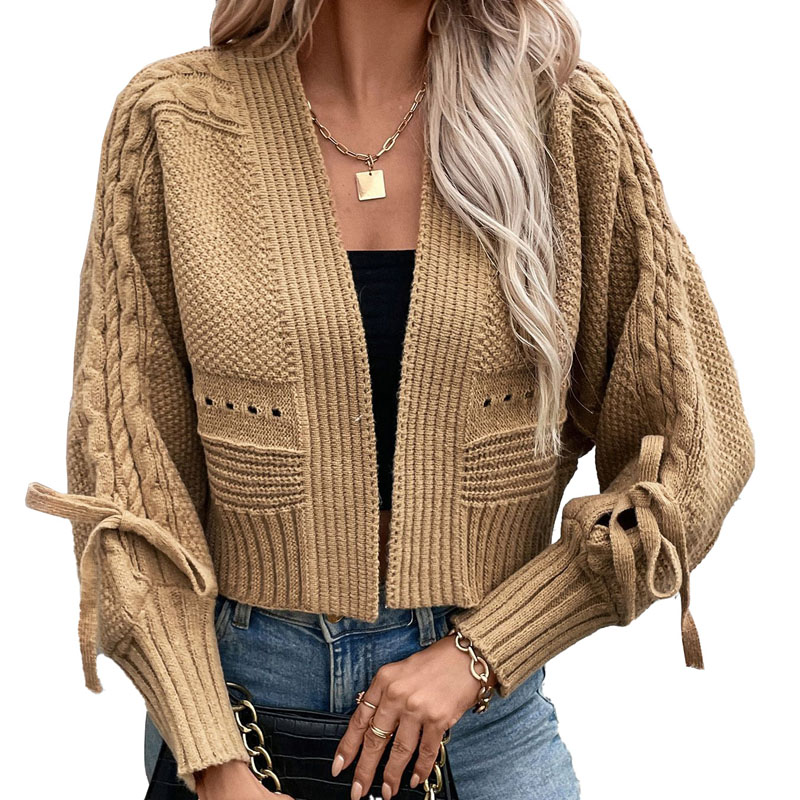 Wanita sweater bersatu kardigan pendek