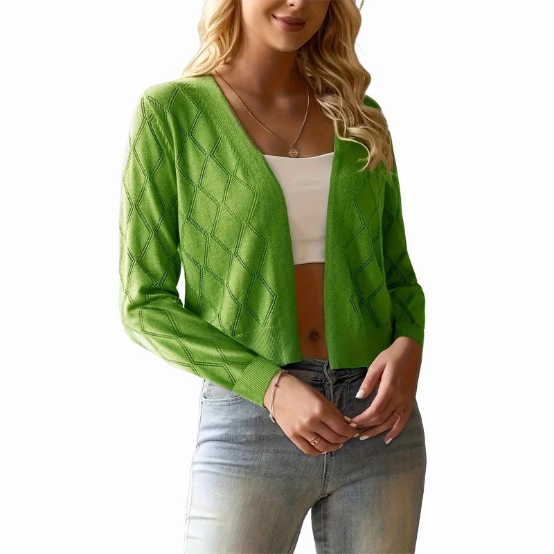 Wanita sweater kardigan pendek